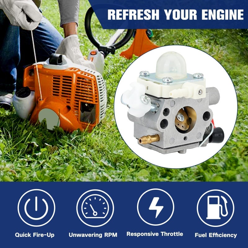 Powtol FS56RC Carburetor for Stihl FS 56 RC FS56 KM56RC FS70R FS70 FS70 FS40 FC70 HT56C FC56 KM56 FS50 HT56 Trimmer Weedeater Parts C1M-S267A - Image 4